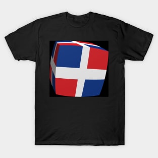 Dominican Republic Flag cubed. T-Shirt